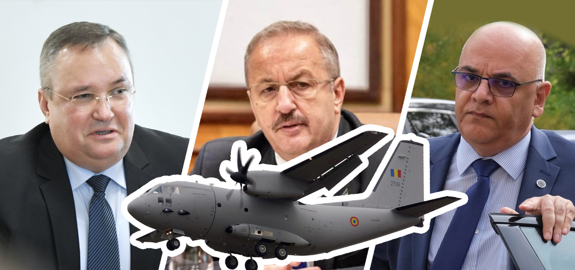 Ciucă, Dâncu și Arafat, excursie de urgență spre Republica Moldova într-un avion militar care a dispărut de pe radar